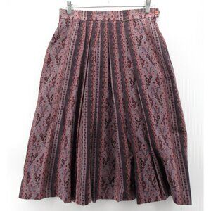 VINTAGE Geiger Skirt 40 Wool Tyrol A-Line Paisley Cottagecore US 10